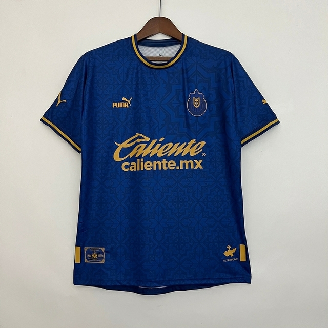 CAMISA DO CHIVAS GUADALAJARA ANIVERSARIO 200 ANOS AZUL 2023