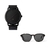 combo reloj negro con anteojos de sol negro  marca Valkur diseñado en argentina