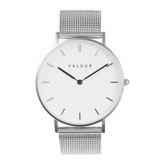 reloj mujer plateado marca Valkur diseñado en Argentina