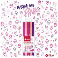 FILGO MARCADORES 036 PINK X 6 COLORES 1.0 MM ( 329246 ) - comprar online