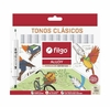 FILGO MARCADOR ARTISTICO ALLOY DOBLE PUNTA TONOS BOTANICOS X 12 ( 335336 )