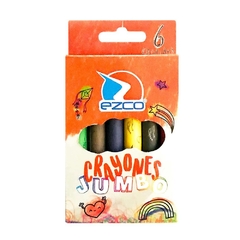 EZCO CRAYONES JUMBO X 6 COLORES