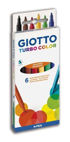 GIOTTO MARCADORES TURBO COLOR FINOS X 6 COLORES