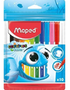 MAPED MARCADORES ESCOLARES LAVABLES X 10 COLORES ( 65033 )