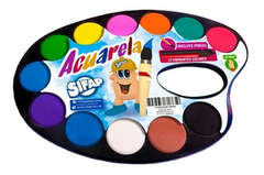 SIFAP ACUARELAS X 12 COLORES + PINCEL