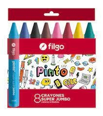 FILGO CRAYONES PINTO SUPER JUMBO X 8 ( 328707 )