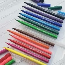 PELIKAN MARCADORES PUNTA PINCEL LETTERING X 12 COLORES - comprar online