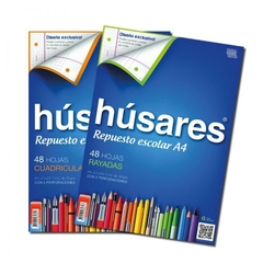 HUSARES REPUESTO A4 ESCOLAR 48 HOJAS 90 GRS CON 5 PERFORACIONES