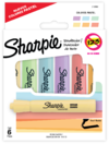 SHARPIE RESALTADORES COLOR PASTEL X 6 UNID. ( 335898 )