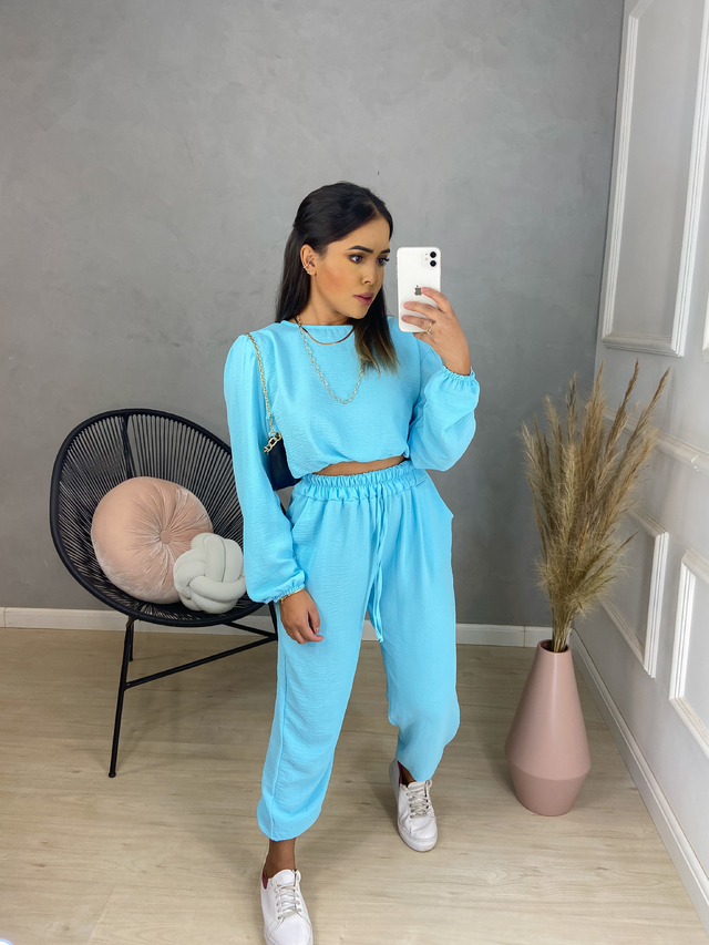 Moletom hotsell azul turquesa