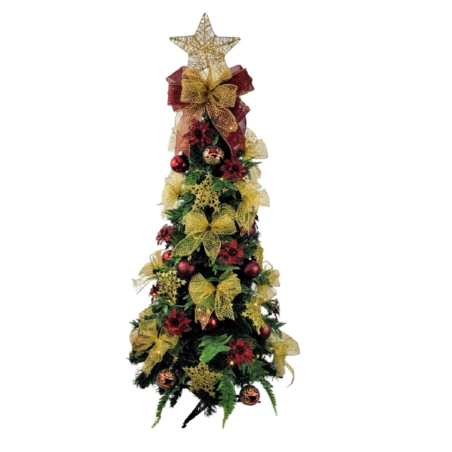 Árvore Natal Decorada Nº20 150cm Dourada - 1 un - Kasa