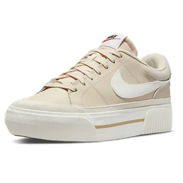 Tênis Feminino Nike Court Legacy Lift Bege e Branco Original