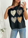 Remera amplia manga rebatible 4 Corazones