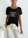 Remera de algodon fight like a girl