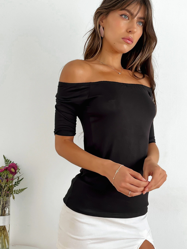 Blusas strapless manga larga hotsell