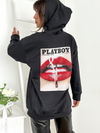 Buzo oversize frisado con capucha Playboy