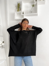 Sweater oversize rayado con tajo lateral Portman