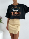 Remera algodón manga oversize ancha al corte Tennis