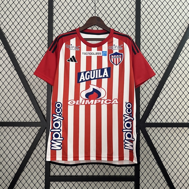 Camisa Junior Barranquilla Home 1 2024 25 Adidas Torcedor Masculina