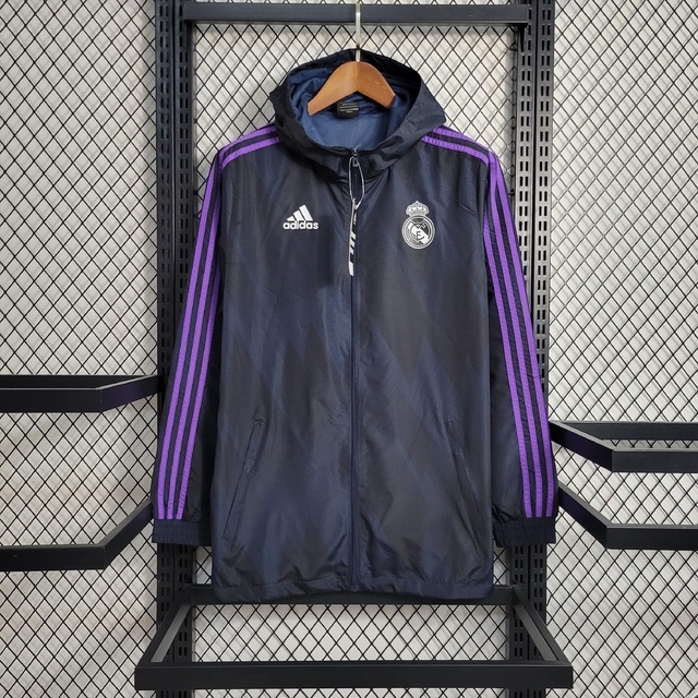 Jaqueta Corta Vento Real Madrid 2023 Adidas Masculina