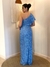 Vestido Longo Azul Serenity em Paetê Eliza na internet
