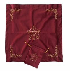 Toalha Tarot Vermelha (Pentagrama)