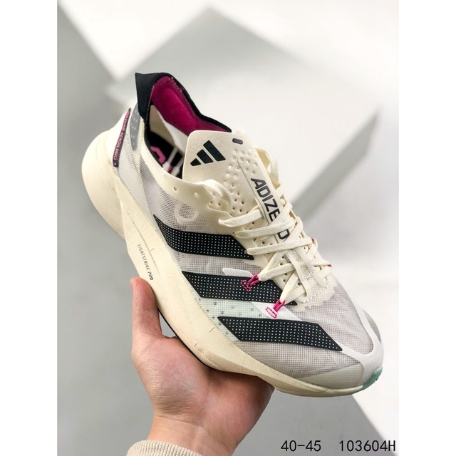 TÊNIS ADIDAS ADIZERO ADIOS PRO 3.0 - Branco areia