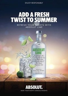 Vodka Absolut Lima x 750 ml. en internet