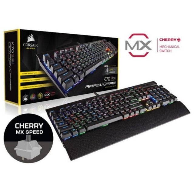 Teclado Mecânico Gamer Corsair K70 MK2 Rapidfire rgb Switch Cherry