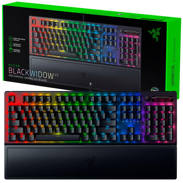 Razer Teclado Mecânico Para Jogos Blackwidow V3 Pro Preto