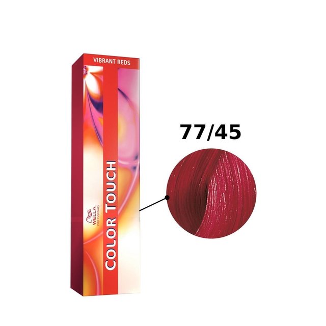 Tonalizante Wella Color Touch 60ml - Cor 77/45 Louro Médio Intenso Vermelho  Acaju