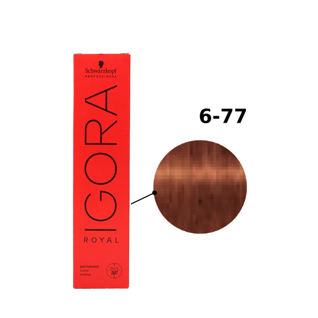 Coloração Schwarzkopf Igora Royal 60g - Cor 6-77 Louro Escuro