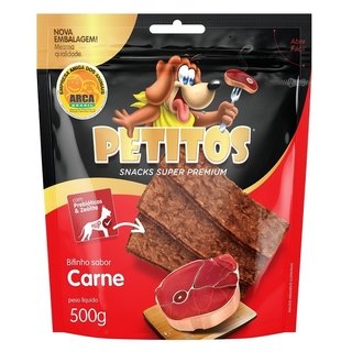 Snack Petitos Para Cães Bifinho Sabor Carne