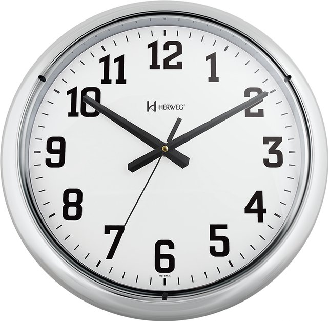 Relógio Parede 40cm Grande Cromado Metalizado Espelhado 6128 tic-tac