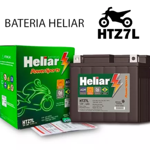 Bateria de moto Heliar HTZ7L