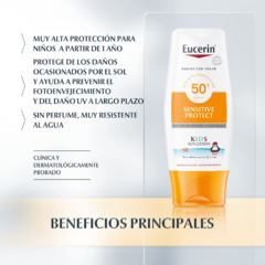 Eucerin Sensitive Protect SPF 50 Kids Sun Lotion Corporal - 150 ml en internet