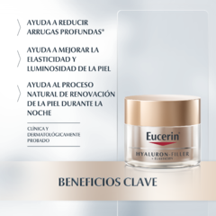 Eucerin Hyaluron-Filler + Elasticity Crema de Noche - 50 ml - Farmacia 12 de Octubre