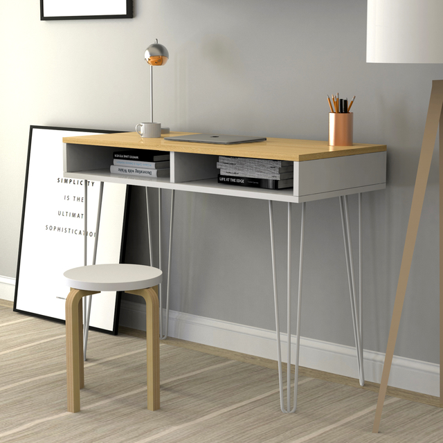 escritorio nordico con patas metalicas escritorio moderno