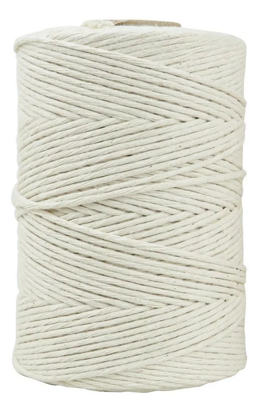 Hilo de algodón Macrame de 3 mm, 240 pies, 0,12 pulgadas, Hebra