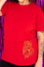 Camiseta Dragon Trend detalhe manga e costas VERMELHO - Unissex