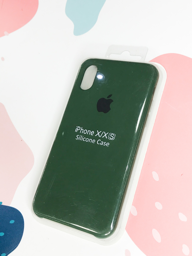 SILICONE CASE VERDE OSCURO IPHONE X/XS