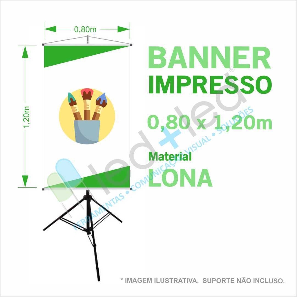 Banner Lona Impressa 80x120cm