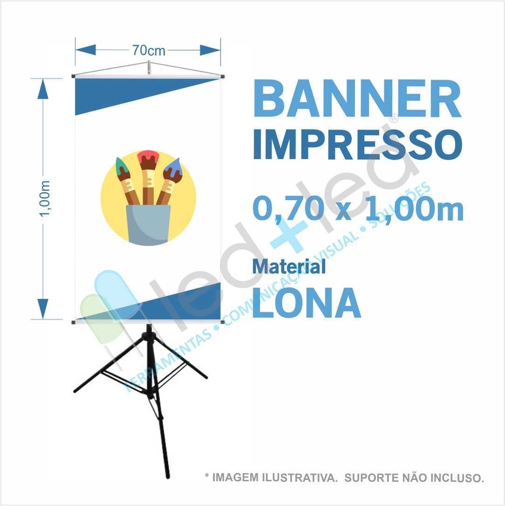 Banner Lona Impressa 70x100cm