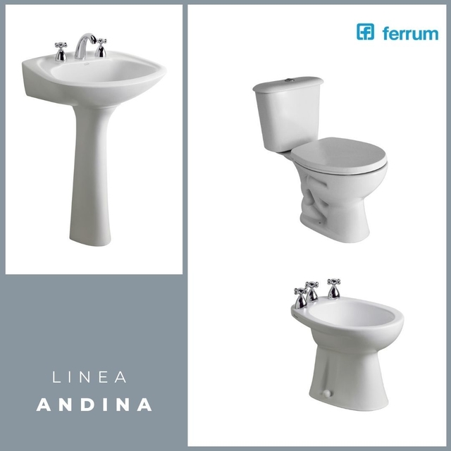COMBO FERRUM DEPOSITO INODORO LARGO TAPA BIDET LAVATORIO 3 AG