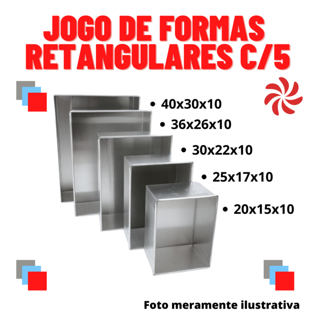 Jogo De Forma De Bolo Quadrada Alta 10 Cm - 5 Peças em Promoção na