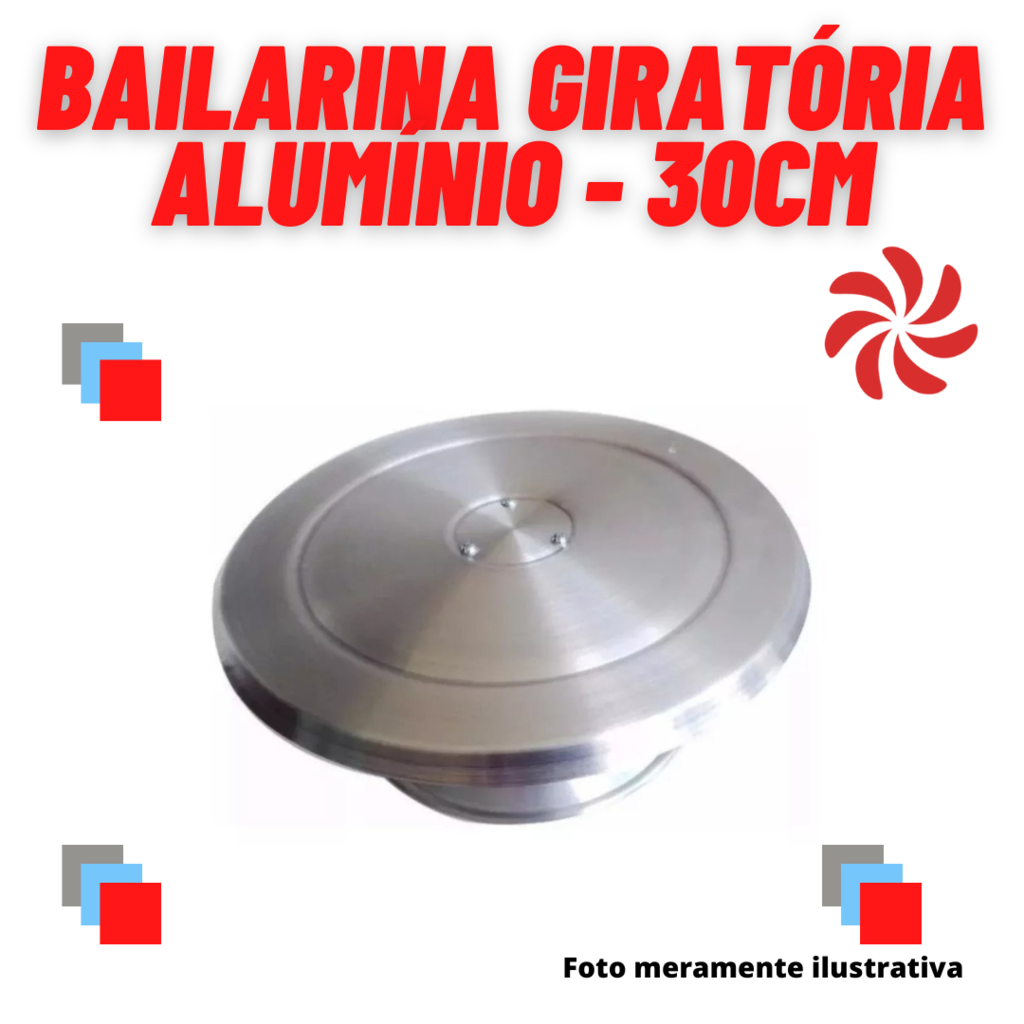 BAILARINA GIRATÓRIA PARA CONFEITAR BOLO 30CM - C/ SISTEMA DE ROLAMENTO