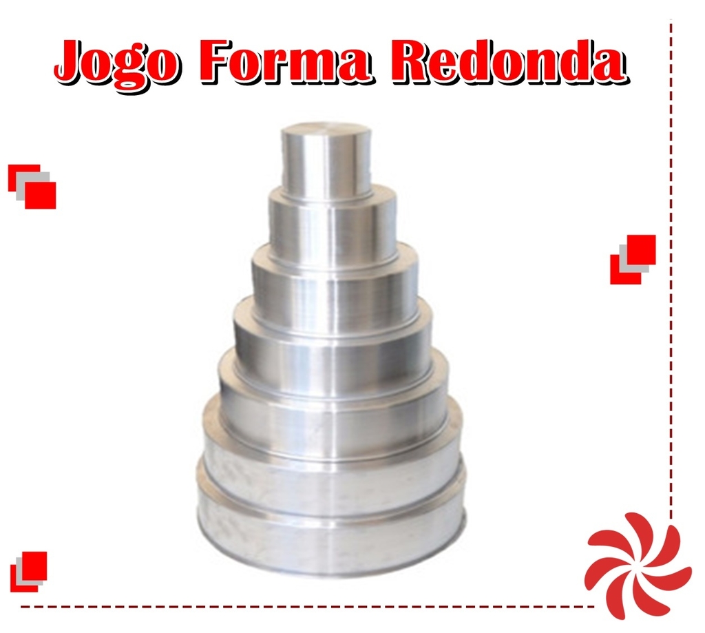 JOGO DE FORMA REDONDA C/7 - 10CM DE ALTURA - x10 x15 x20 x25 x30 x35 x40