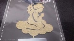 TOPO DE BOLO MDF TEMAS DIVERSOS GLITTER DOURADO na internet