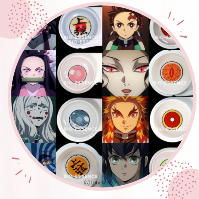 lente de contato lua superior akaza demon slayer kimetsu no yaiba