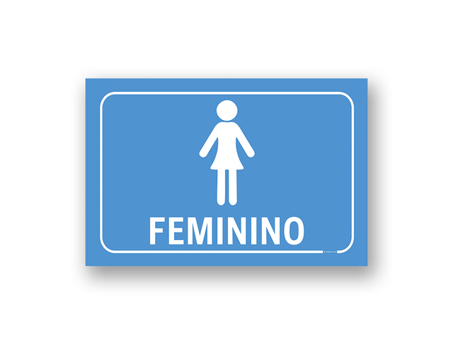 Placa banheiro FEMININO